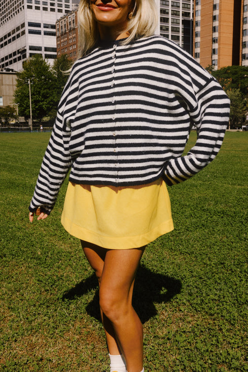 Coco Cutie Cardigan // Navy Stripe